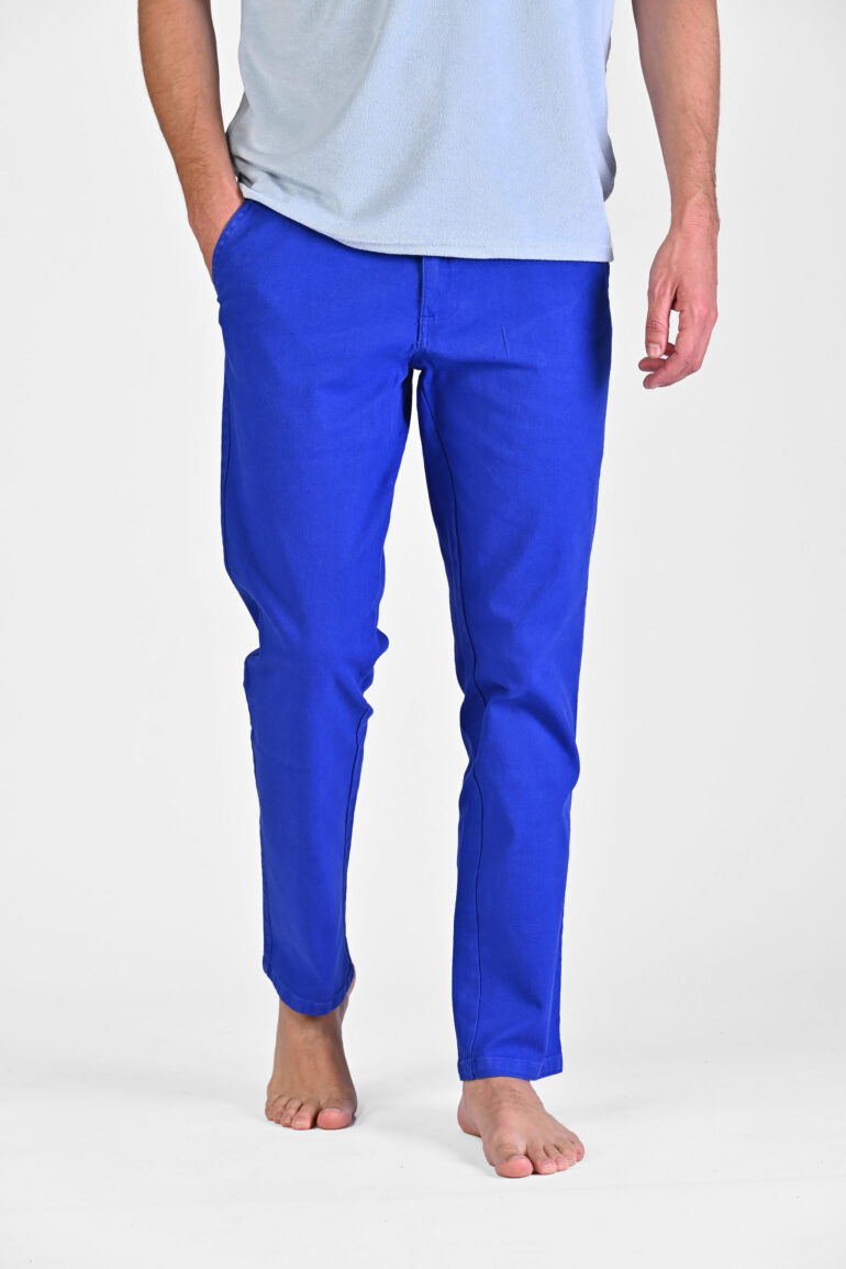 Men's Royal Blue Chino Denim Pants